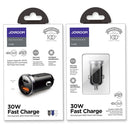 JOYROOM C-A08 30W Mini PD+QC3.0 Dual-port Smart Car Charger (White)