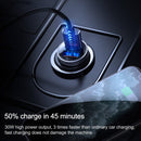 JOYROOM C-A09 30W Mini Dual QC3.0 Smart Car Charger (White)