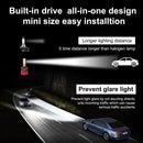 2 PCS EV18 H11 DC9-30V 20W 6000K 2500LM Car LED Headlight Lamps
