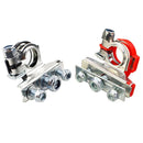 FOXSUR 1 Pair Car Automotive Battery Wire Cable Terminals Clamp Connectors Kit