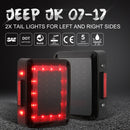 2 PCS Car Angel Eye Reversing Lights / Turn Light / Tail Light for US Version Jeep Wrangler JK 2007-2017