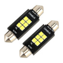 2 PCS 41mm DC12V / 2.5W / 6000K / 170LM 6LEDs SMD-3030 Car Reading Lamp Dome Light