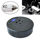 60W / 120W DC 12V-24V to AC 220V Car Multi-functional Power Inverter 2 USB Ports Charger Adapter(Black)