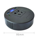 60W / 120W DC 12V-24V to AC 220V Car Multi-functional Power Inverter 2 USB Ports Charger Adapter(Black)