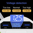 60W / 120W DC 12V-24V to AC 220V Car Multi-functional Power Inverter 2 USB Ports Charger Adapter(Black)