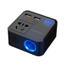 150W DC 12V-24V to AC 220V Car Multi-functional Sine Wave Power Inverter 2 USB Ports Charger Adapter (Black)