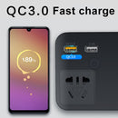 150W DC 12V-24V to AC 220V Car Multi-functional Sine Wave Power Inverter 2 USB Ports Charger Adapter (Black)