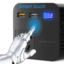 150W DC 12V-24V to AC 220V Car Multi-functional Sine Wave Power Inverter 2 USB Ports Charger Adapter (White)