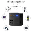 150W DC 12V-24V to AC 220V Car Multi-functional Sine Wave Power Inverter 2 USB Ports Charger Adapter (White)