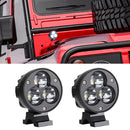 2 PCS 4 inch 25W 6000K 3000LM DC12-30V Motorcycles / Car / Ship LED Spotlight A Column Lights, 3LEDs