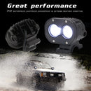 2 PCS 3 inch 20W 6000K DC12-30V Motorcycles / Car / Ship LED Spotlight A Column Lights, 2LEDs