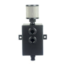 Universal Racing Aluminum Alloy Oil Catch Can with Air Filter Breather Tank, Capacity: 2L (Black)