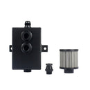 Universal Racing Aluminum Alloy Oil Catch Can with Air Filter Breather Tank, Capacity: 2L (Black)