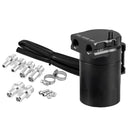 Universal Racing Aluminum Alloy Oil Catch Can Oil Tank Breather Tank, Capacity: 300ML (Black)