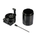 Universal Racing Aluminum Alloy Oil Catch Can Oil Tank Breather Tank, Capacity: 300ML (Blue)