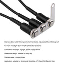 Motorcycle Switch Handlebar Adjustable Mount Waterproof Switches 3 Buttons for Headlight Horn Turn Signle with LED