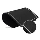 7 in 1 Car Water Cup Gate Slot Mats Silicon Anti-Slip Interior Door Pad for Tesla Model 3 (White)
