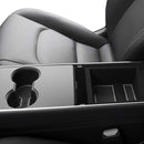 7 in 1 Car Water Cup Gate Slot Mats Silicon Anti-Slip Interior Door Pad for Tesla Model 3 (White)