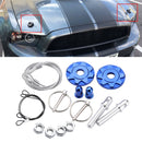 XH-6041 Car Universal Modified Aluminum Alloy Engine Hood Lock Cover(Blue)