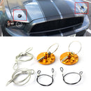 XH-6049 Car Universal Modified Racing Punch-free Aluminum Engine Hood Lock Cover(Gold)