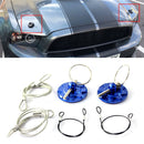 XH-6049 Car Universal Modified Racing Punch-free Aluminum Engine Hood Lock Cover(Blue)