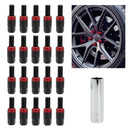 XH-AN005 Car Universal Modified Wheel M12 Reinforced Bolt 7075-T6 Forged Aluminum Alloy Reinforced Screw (Black)
