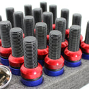 XH-AN005 Car Universal Modified Wheel M12 Reinforced Bolt 7075-T6 Forged Aluminum Alloy Reinforced Screw (Red)