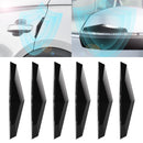 6 PCS Universal Car Screaming Bumper Door + Rearview Mirror Anti-collision Strip Protection Guards Plastic Trims Stickers(Black)