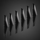 6 PCS Universal Car Screaming Bumper Door + Rearview Mirror Anti-collision Strip Protection Guards Plastic Trims Stickers(Black)
