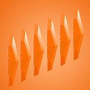 6 PCS Universal Car Screaming Bumper Door + Rearview Mirror Anti-collision Strip Protection Guards Plastic Trims Stickers(Orange)