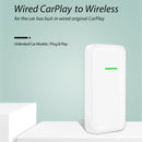Original Car Wired to Wireless iOS Carplay Module Auto Smart Phone Carplay USB Navigation(White)