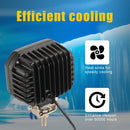 2 PCS Car 4 inch Square Spotlight Work Light with Angel Eyes (White Light)