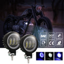 2 PCS Car 4 inch Round Spotlight Work Light with Angel Eyes (Blue Light)