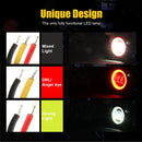 2 PCS Car 4 inch Round Spotlight Work Light with Angel Eyes (Red Light)