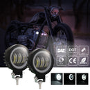 2 PCS Car 4 inch Round Spotlight Work Light with Angel Eyes (White Light)