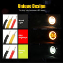 2 PCS Car 4 inch Round Spotlight Work Light with Angel Eyes (Yellow Light)