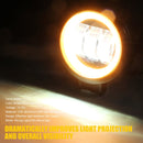 2 PCS Car 4 inch Round Spotlight Work Light with Angel Eyes (Yellow Light)