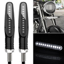 2 PCS D12V / 1W Motorcycle LED Waterproof Side Lights Turn Signal Light(White Light)