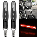 2 PCS D12V / 1W Motorcycle LED Waterproof Dynamic Blinker Side Lights Flowing Water Turn Signal Light (Red Light)