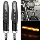 2 PCS D12V / 1W Motorcycle LED Waterproof Dynamic Blinker Side Lights Flowing Water Turn Signal Light (Yellow Light)