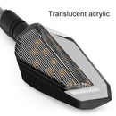 2 PCS DC 12V Motorcycle Daytime Turn Running Light (Blue Light)