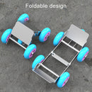 Motorcycle / Ebike Flat Tire Wheel Puller Booster Trailer Electric Emergency Help Self-rescue Traile with 5 Wheels Random Color Delivery