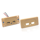 4.8A Short Cable RV Bus Modified Car Charger Dual USB Charger