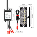 DC12V-24V / 18W 4 in 1 Front Grille Emergency Strobe Flash Warning Light Pickup 12LEDs Side Light Wireless Control 16 Modes (Yellow Light)
