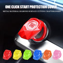 Car Engine Start Key Push Button Protective Cover (Pink)