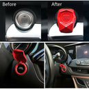 Car Engine Start Key Push Button Protective Cover (Yellow)