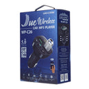 WK WP-C26 Dual USP Car Bluetooth MP3 Player Car Kit, Support TF Card & U Disk & Bluetooth Connection