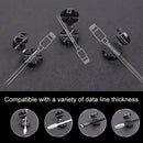 Car Carbon Fiber Magnetic Clamp Cable Storage Box Creative Desktop Hub Organizer