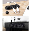 Car Carbon Fiber Magnetic Clamp Cable Storage Box Creative Desktop Hub Organizer