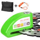Motorcycles / Bicycle Anti-theft Lock Alarm Disc Brakes Lock with Cable and Bag (Green)